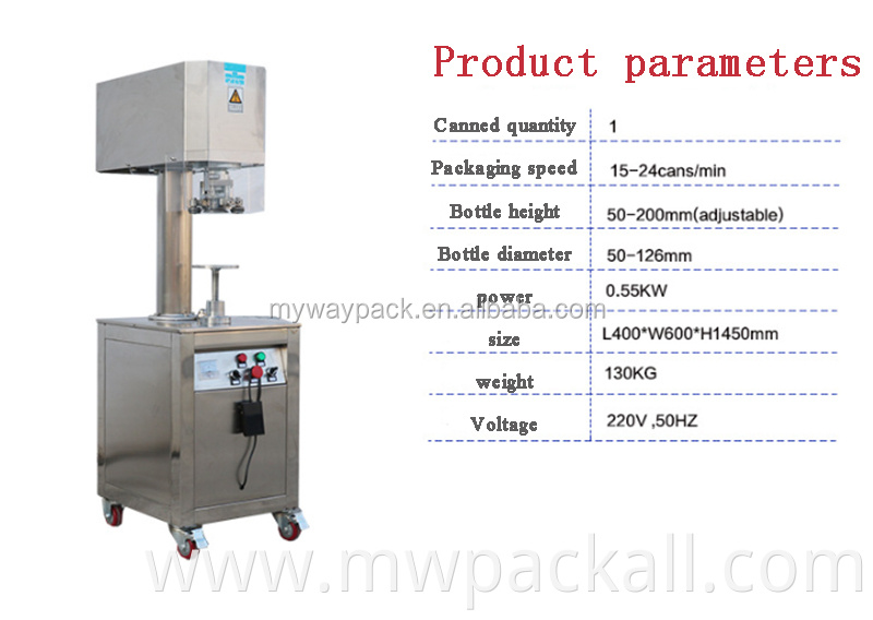 semi automatic china table top electric pet food tealiquid tin glass Tinplate plastic cans jar sealing capping machine